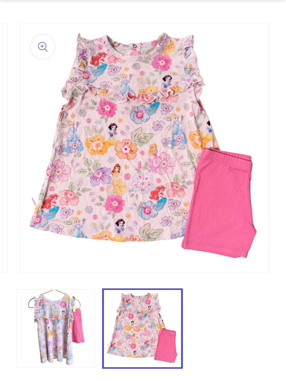 Junebug Bamboo Royal Bloom Peplum Twirl and Shorts